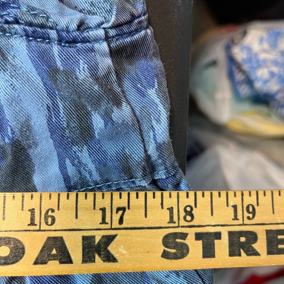 Anthropologie Blue Camo Pleated Dress Womens Size XSmall - Picture 14 of 16